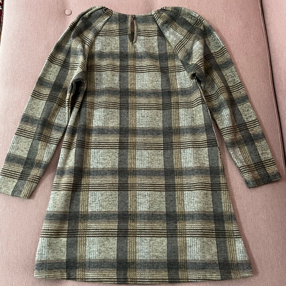 NEW Zara plaid wool dress size 11-12